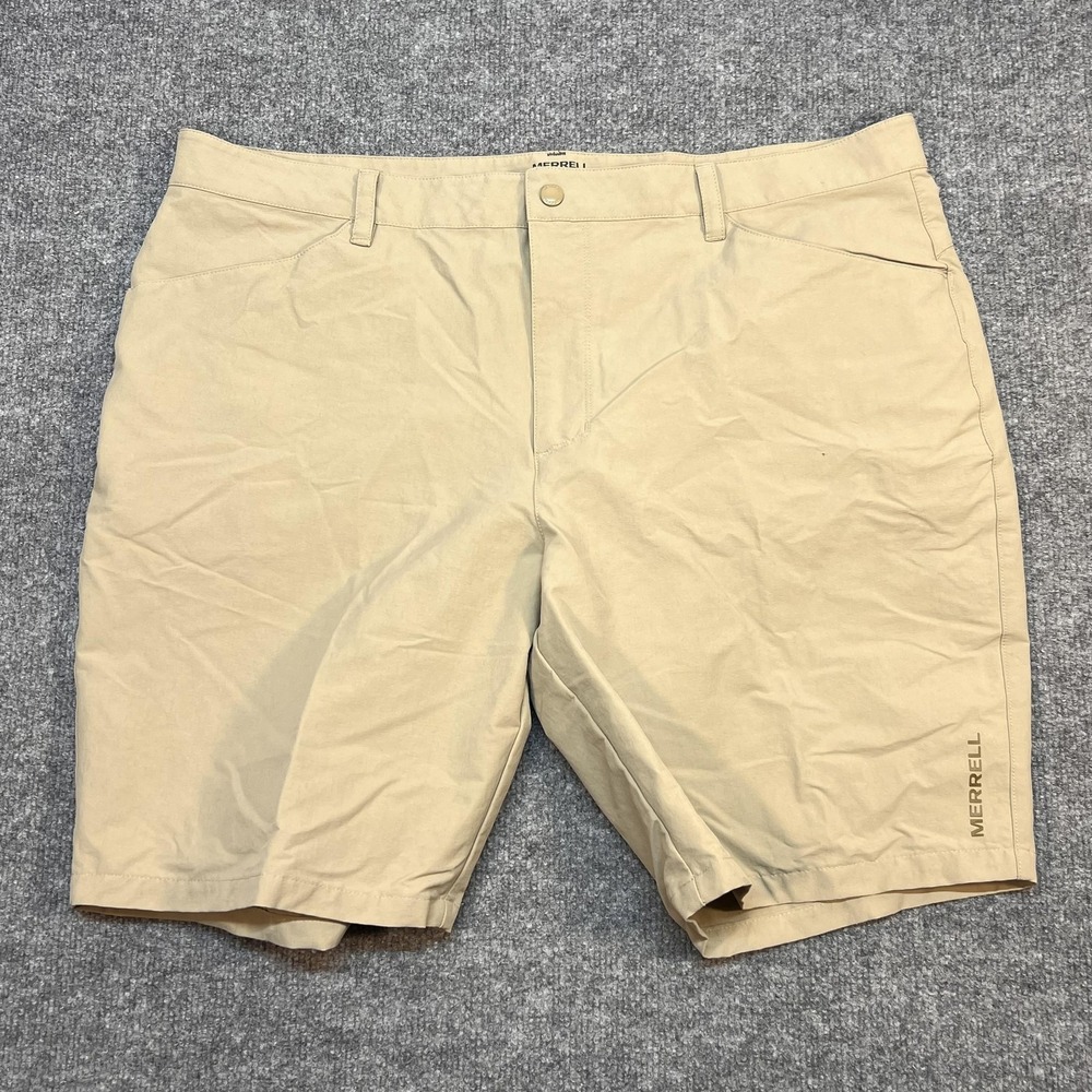 Merrell Shorts Mens 38 Beige Chino 8 Inch Inseam Hiking Outdoor Travel Casual